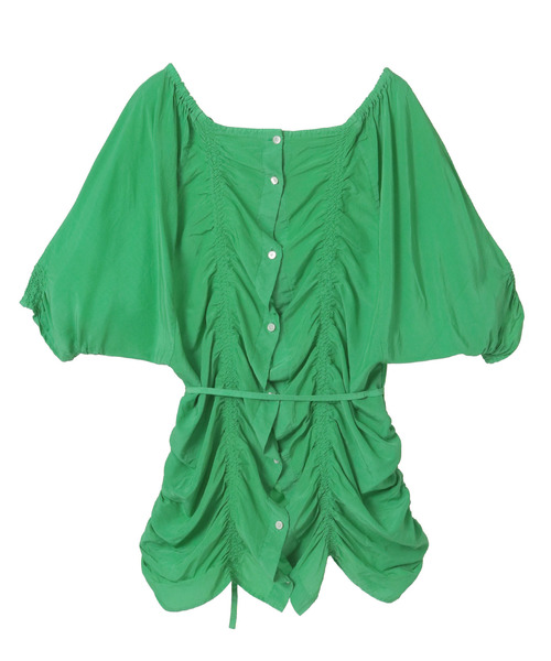 ブラウス シャツ 「CURRENTAGE/カレンテージ」Piece Dyeing Cupra Blouse レディースの画像