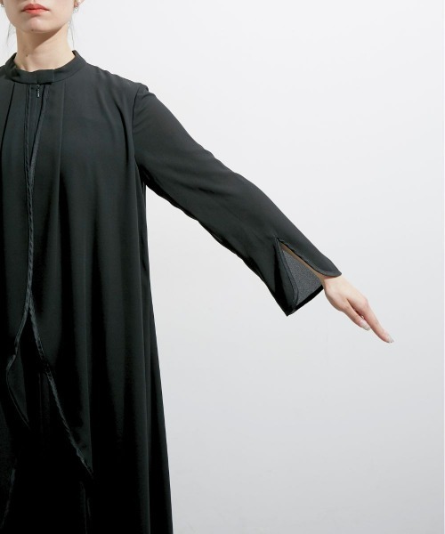 「Callarus Black Formal」 長袖ワンピース L ブラック レディースの画像