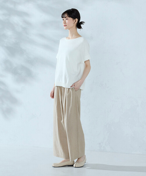 パンツ シャンブレー ワイドストライプパンツ レディース : ZOZOTOWN