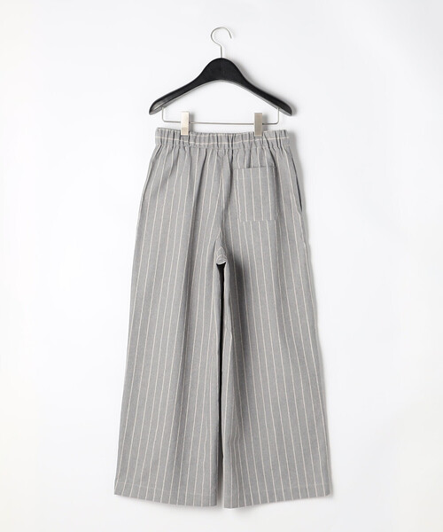パンツ シャンブレー ワイドストライプパンツ レディース : ZOZOTOWN