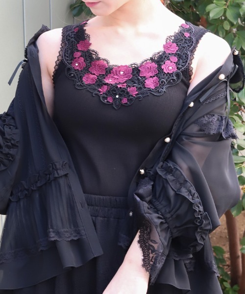 axes femme（アクシーズ ファム） タンクトップ ノースリーブ ローズ