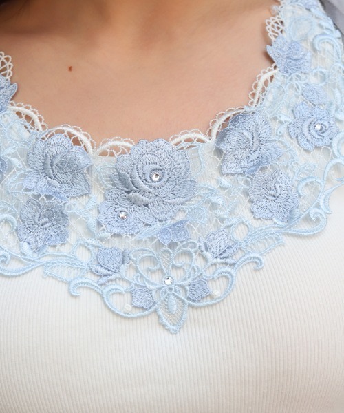 axes femme ノースリーブ レース axes femme（アクシーズ ファム） タンクトップ ノースリーブ ローズ