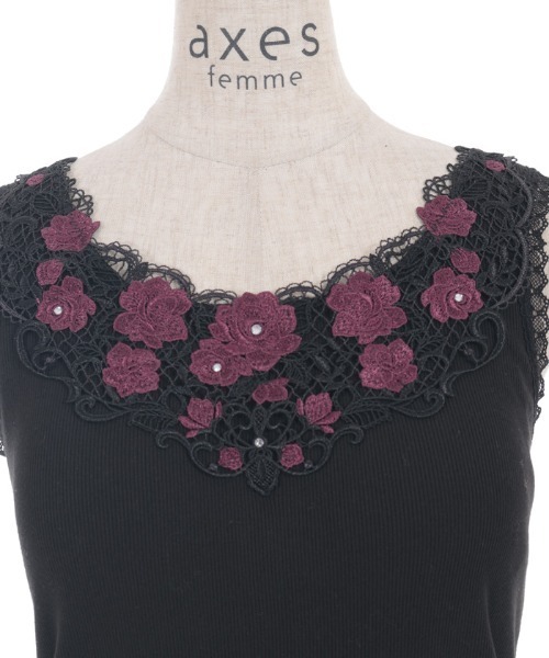 楽一番専用 axes femme ノースリーブ axes femme（アクシーズ ファム） タンクトップ ノースリーブ ローズ