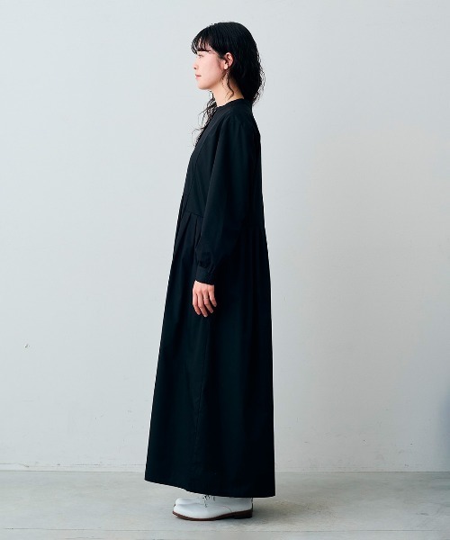 「Live in comfort」 長袖ワンピース LL ブラック レディース_画像2