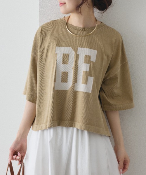 tシャツ 「WEB限定」スーピマコットンBIGロゴショートTシャツ レディースの画像