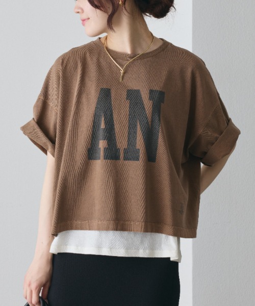 tシャツ 「WEB限定」スーピマコットンBIGロゴショートTシャツ レディースの画像