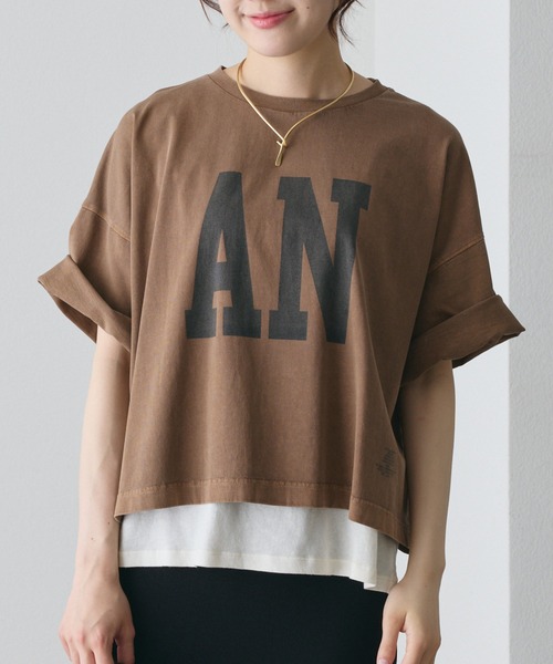 tシャツ 「WEB限定」スーピマコットンBIGロゴショートTシャツ レディースの画像