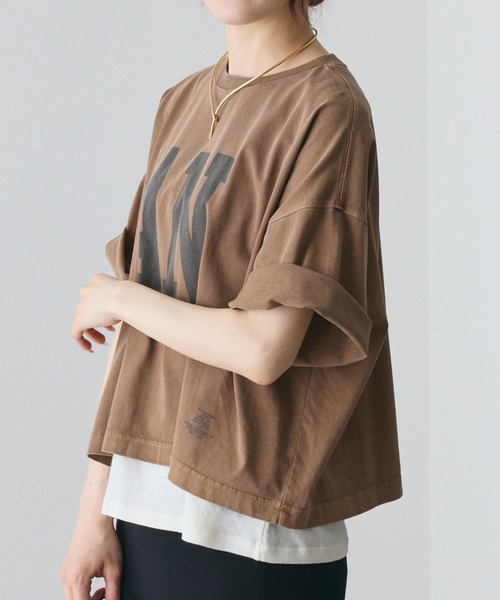 tシャツ 「WEB限定」スーピマコットンBIGロゴショートTシャツ レディースの画像
