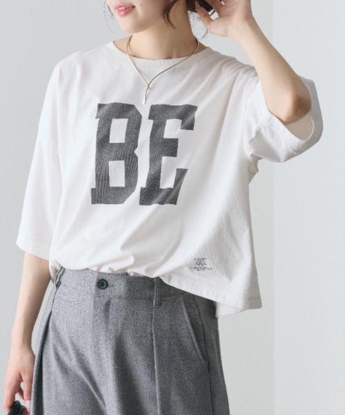 tシャツ 「WEB限定」スーピマコットンBIGロゴショートTシャツ レディースの画像