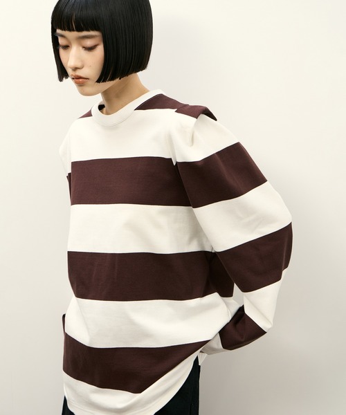 「PHEENY」 長袖カットソー FREE ネイビー レディース_画像5