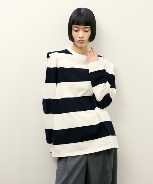 「PHEENY」 長袖カットソー FREE ネイビー レディース_画像6