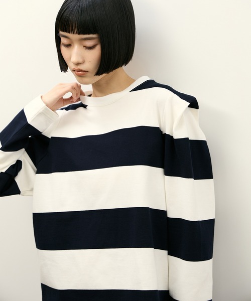 「PHEENY」 長袖カットソー FREE ネイビー レディース_画像7