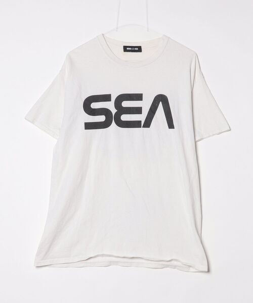 WIND AND SEA ウィンダンシー Tシャツ ホワイト　半袖 ロゴ　L WIND AND SEA（ウィンダンシー） 半袖Tシャツ L ホワイト メンズ