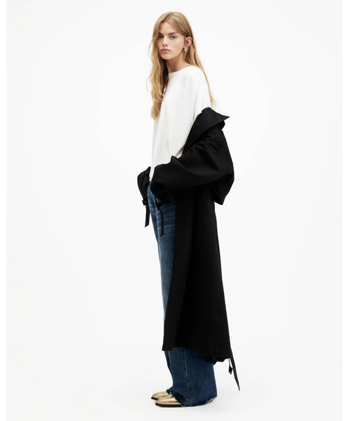 「ALLSAINTS」 7分袖カットソー 10 ホワイト レディース_画像4