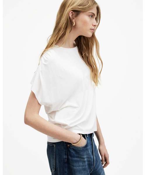 「ALLSAINTS」 7分袖カットソー 10 ホワイト レディース_画像5