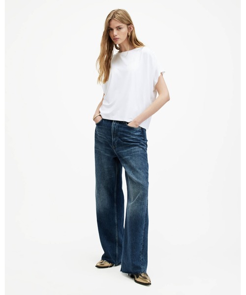 「ALLSAINTS」 7分袖カットソー 10 ホワイト レディース_画像6