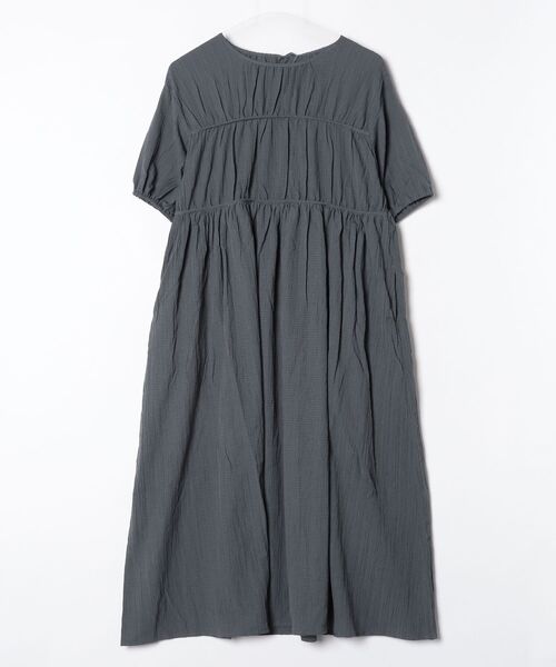 「mil」 半袖ワンピース X-SMALL チャコールグレー レディース_画像2