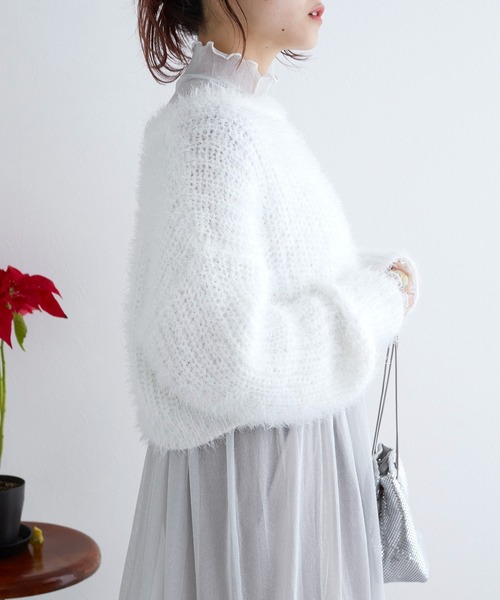 「w closet」 長袖ワンピース FREE シルバー レディース_画像8