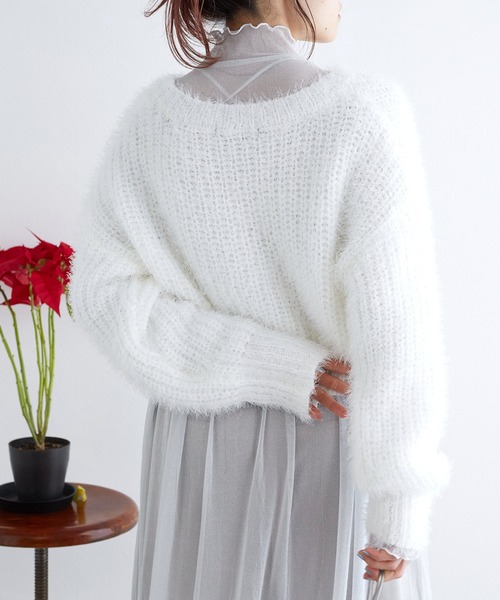 「w closet」 長袖ワンピース FREE シルバー レディース_画像9