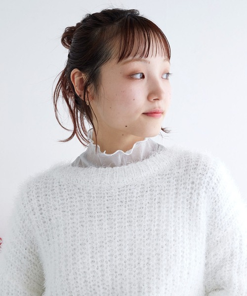 「w closet」 長袖ワンピース FREE シルバー レディース_画像10