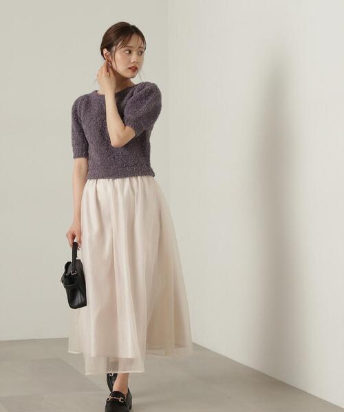 「PROPORTION BODY DRESSING」 ドッキングワンピース SMALL パープル レディース_画像6