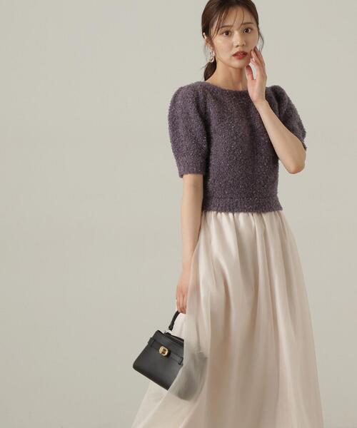 「PROPORTION BODY DRESSING」 ドッキングワンピース SMALL パープル レディース_画像7
