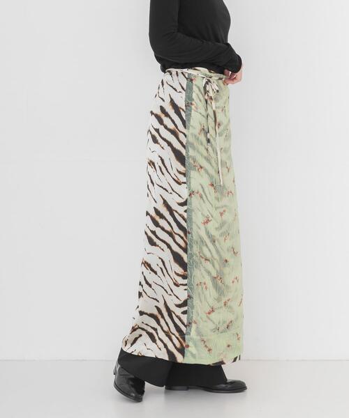 GANNI（ガニー） スカート GANNI PRINTED STRETCH SATIN SKIRT