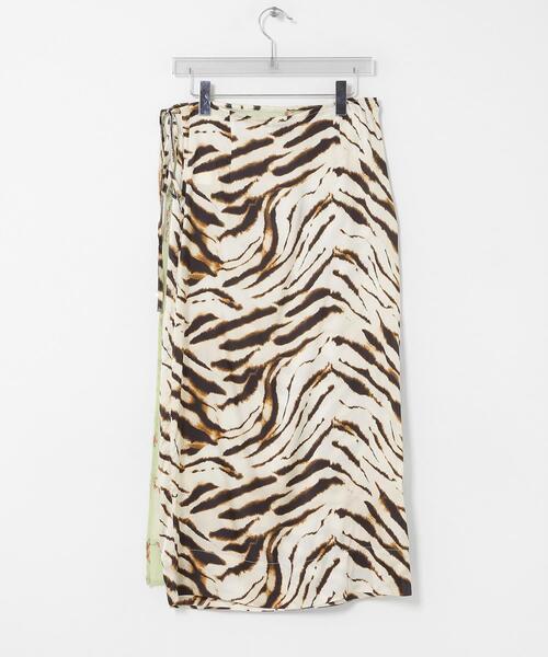 GANNI（ガニー） スカート GANNI PRINTED STRETCH SATIN SKIRT