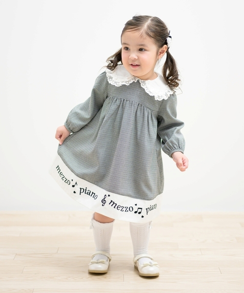 mezzo piano ワンピース 音符ワンピース ブルマセット キッズ 子供服