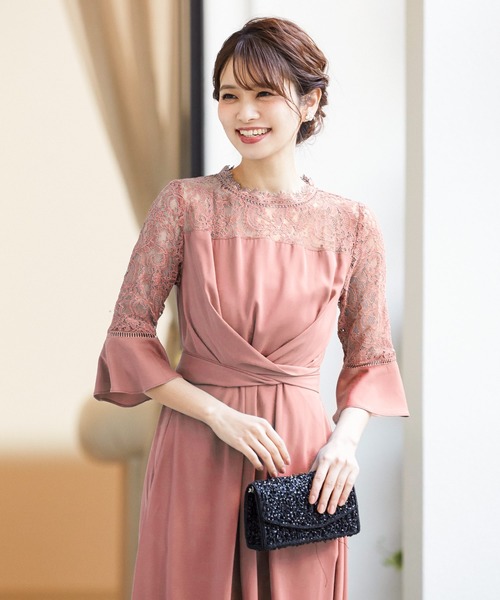 Fashion Letter（ファッションレター） ドレス レース切替クロスベルト