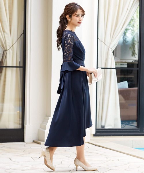 Fashion Letter（ファッションレター） ドレス レース切替クロスベルト