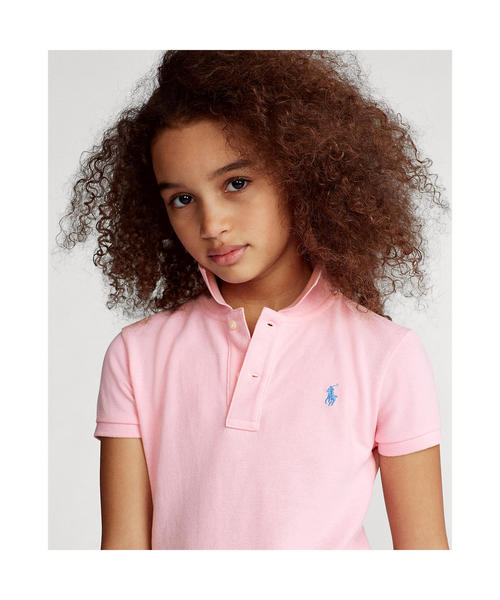 ワンピース コットン メッシュ ポロドレス RALPH ラルフ コットン メッシュ POLO LAUREN CHILDRENSWEAR，ポロ ローレン