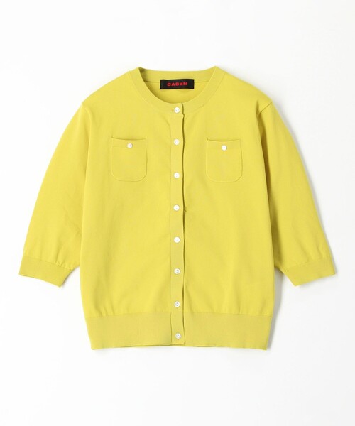 CABaN（キャバン） カーディガン ファインポリエステル ハーフスリーブ