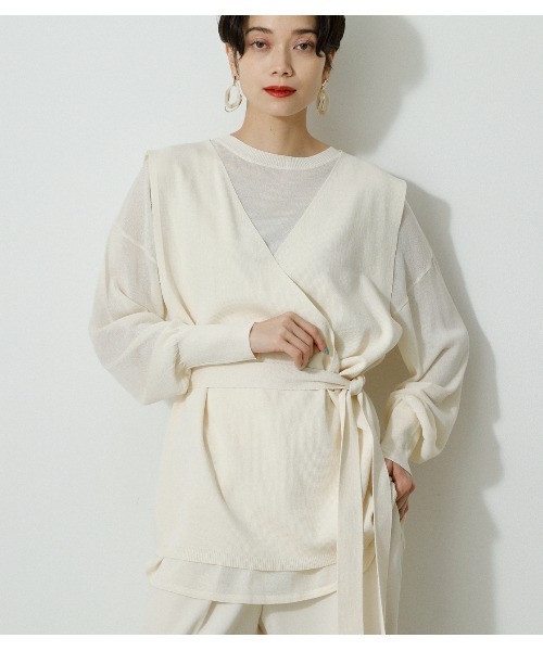 Tried on only】CAMISOLE SET CACHECOEUR KNIT TOPS