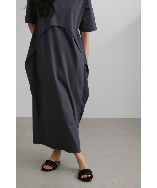 美品 22SS ADORE ドレープスムースレイヤードワンピース STYLEMIXER ワンピース スムースレイヤードワンピース