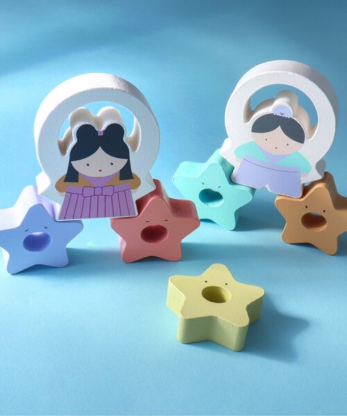 おもちゃ 「F.O.TOYBOX」木製七夕積み木(おり姫とひこ星) : ZOZOTOWN