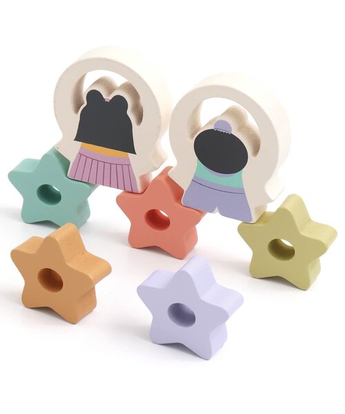 おもちゃ 「F.O.TOYBOX」木製七夕積み木(おり姫とひこ星) : ZOZOTOWN