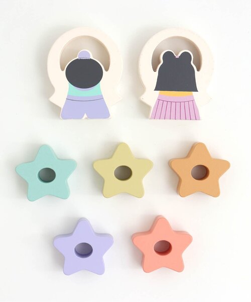 おもちゃ 「F.O.TOYBOX」木製七夕積み木(おり姫とひこ星) : ZOZOTOWN