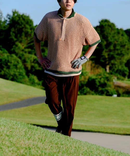 Re:room California Golf Club シャツ メッシュニットポロシャツ