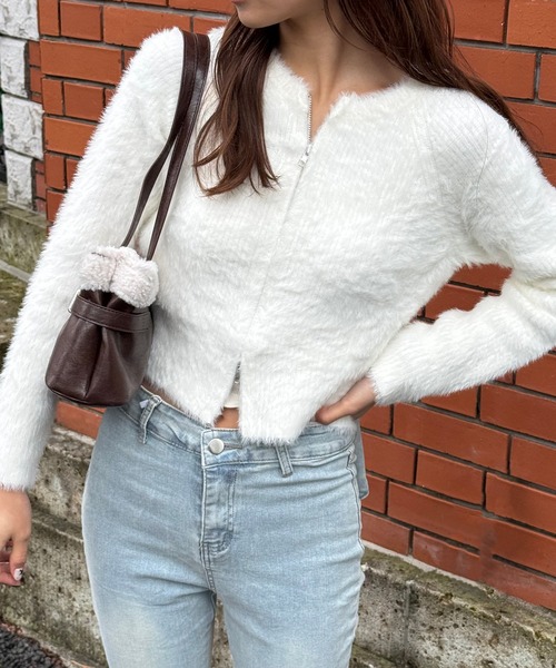 HALEY PESCA ニット セーター HALEY PESCA/ショート丈 シャギーダブル