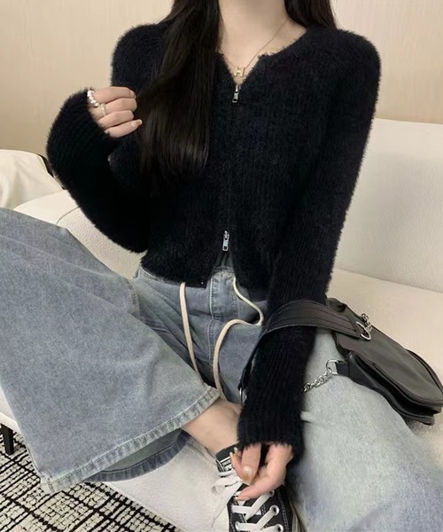 HALEY PESCA ニット セーター HALEY PESCA/ショート丈 シャギーダブル