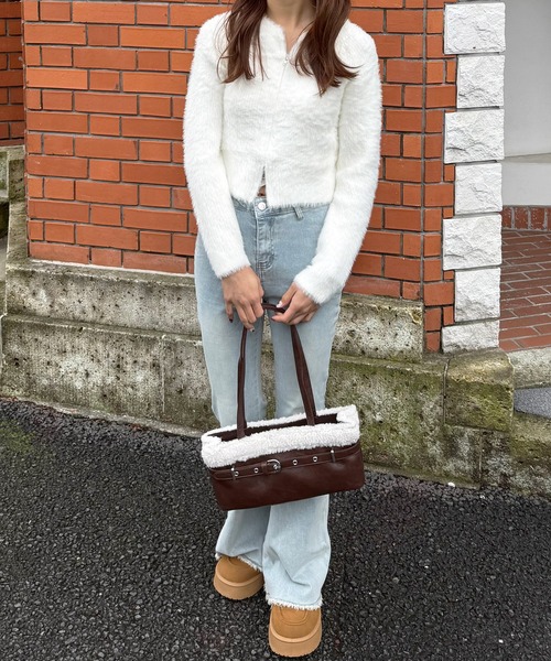 HALEY PESCA ニット セーター HALEY PESCA/ショート丈 シャギーダブル