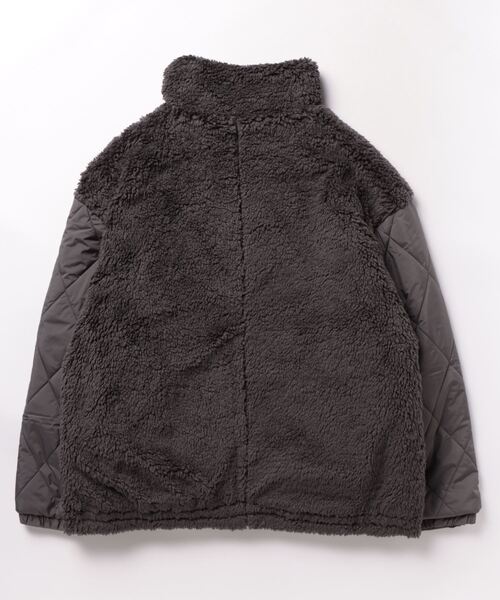 ジャケット ブルゾン 「BEL」ビッグシルエット ファーフリース＋袖 