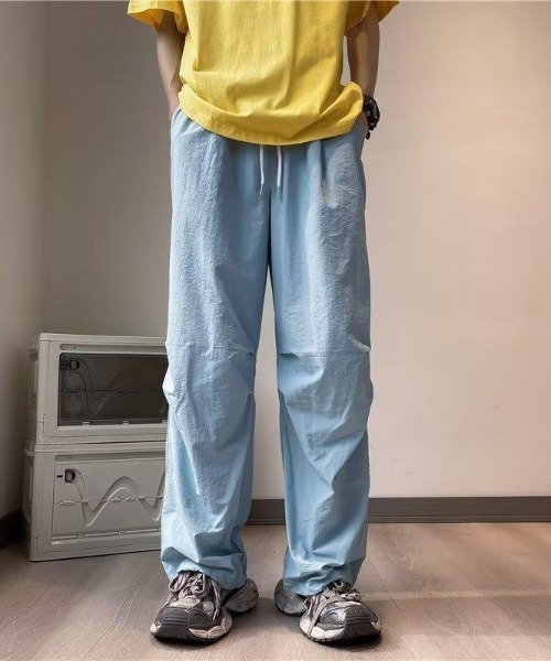 Shury ナイロンパンツ B.R.U パンツ ナイロンシアーライクパンツ メンズ レディース