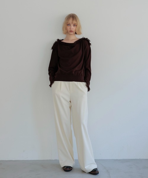 DRESSLAVE ニット セーター cash feel wool fringe pullover(CASHFEEL  
