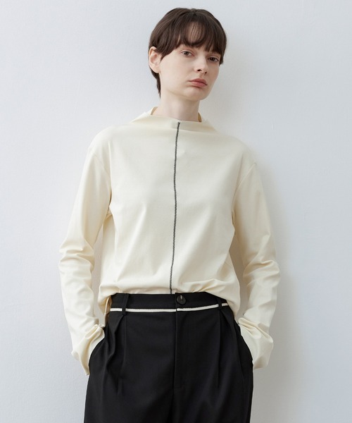 tシャツ 「tageechita」カットオフボートネックカットソー レディース tageechita tシャツ 「tageechita」カットオフボードネック