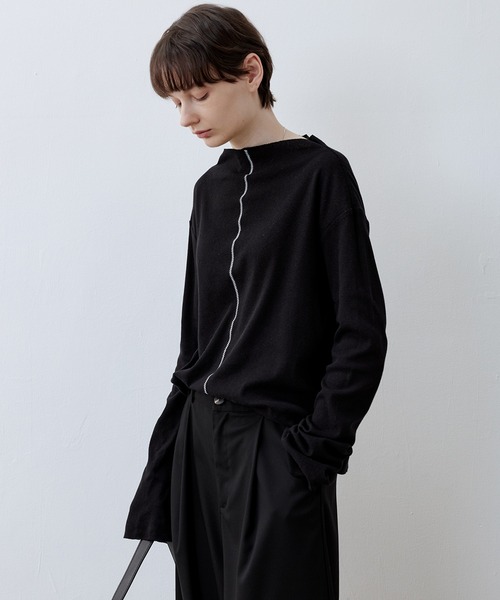 tシャツ 「tageechita」カットオフボートネックカットソー レディース tageechita tシャツ 「tageechita」カットオフボードネック
