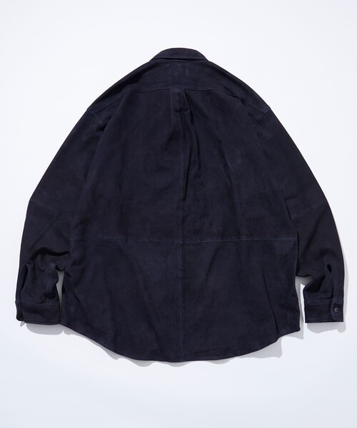 【CAHLUMN】ラムナッパ ゴートスエード レザー シャツ CAHLUMN/カウラム LAMB NAPPA /GOAT SUEDE LEATHER SHIRT/ラム