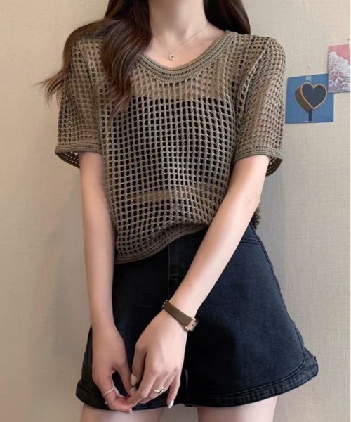 tシャツ ハーフスリーブメッシュトップ レディース UN3D. tシャツ H/S MESH TOP / ハーフスリーブメッシュトップ