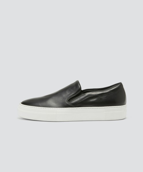 スリッポン GIOIA メンズ スムース スリッポン 3.5cm BLACK メンズの画像